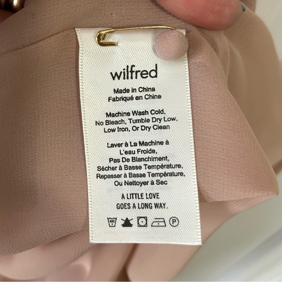 Women's Aritzia Wilfred Josie Luxe Crepe Wrap Dress Size Medium - Picture 16 of 16